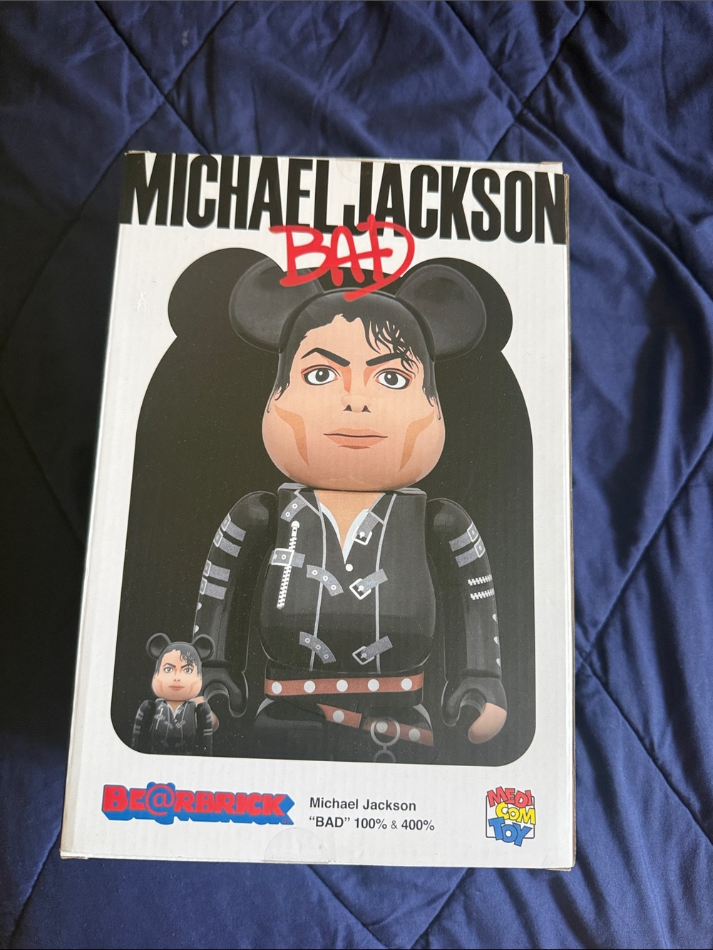 Michael Jackson 'BAD' Black Bearbrick Collectible Toy
